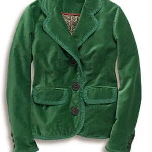 Boden Emerald Velvet Blazer